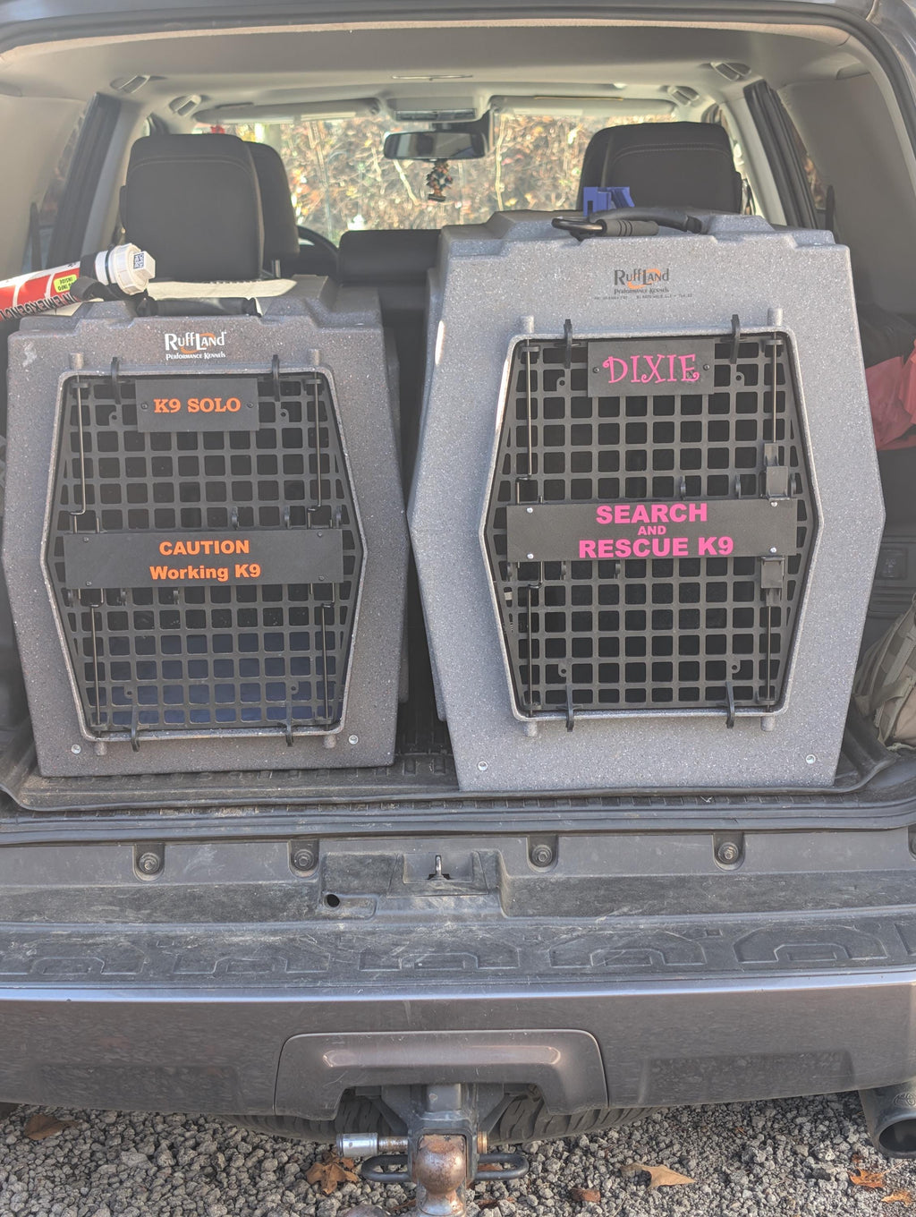 Custom Door Banner and Nameplate Combo for Ruffland Kennel Doors