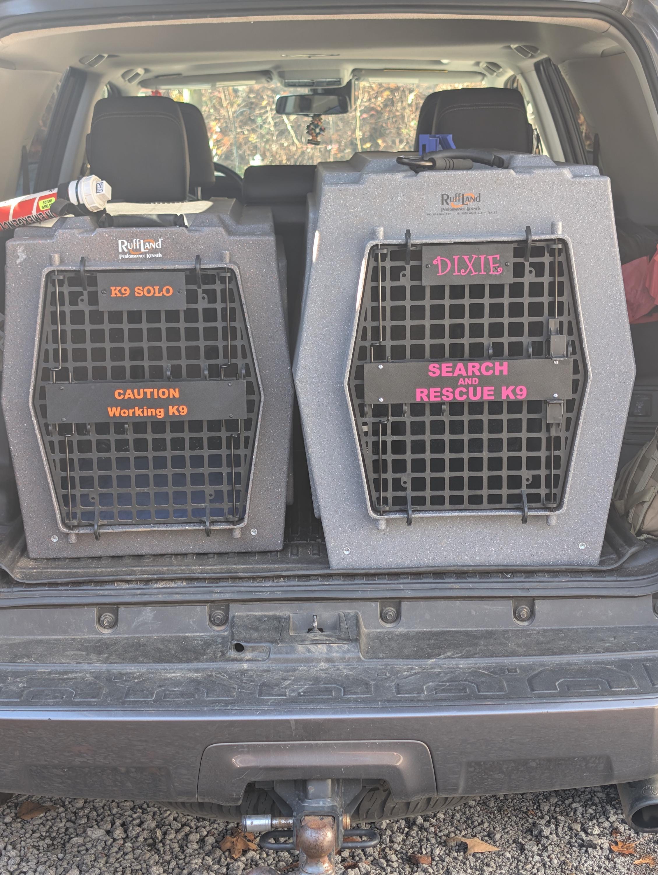 Custom Door Banner and Nameplate Combo for Ruffland Kennel Doors