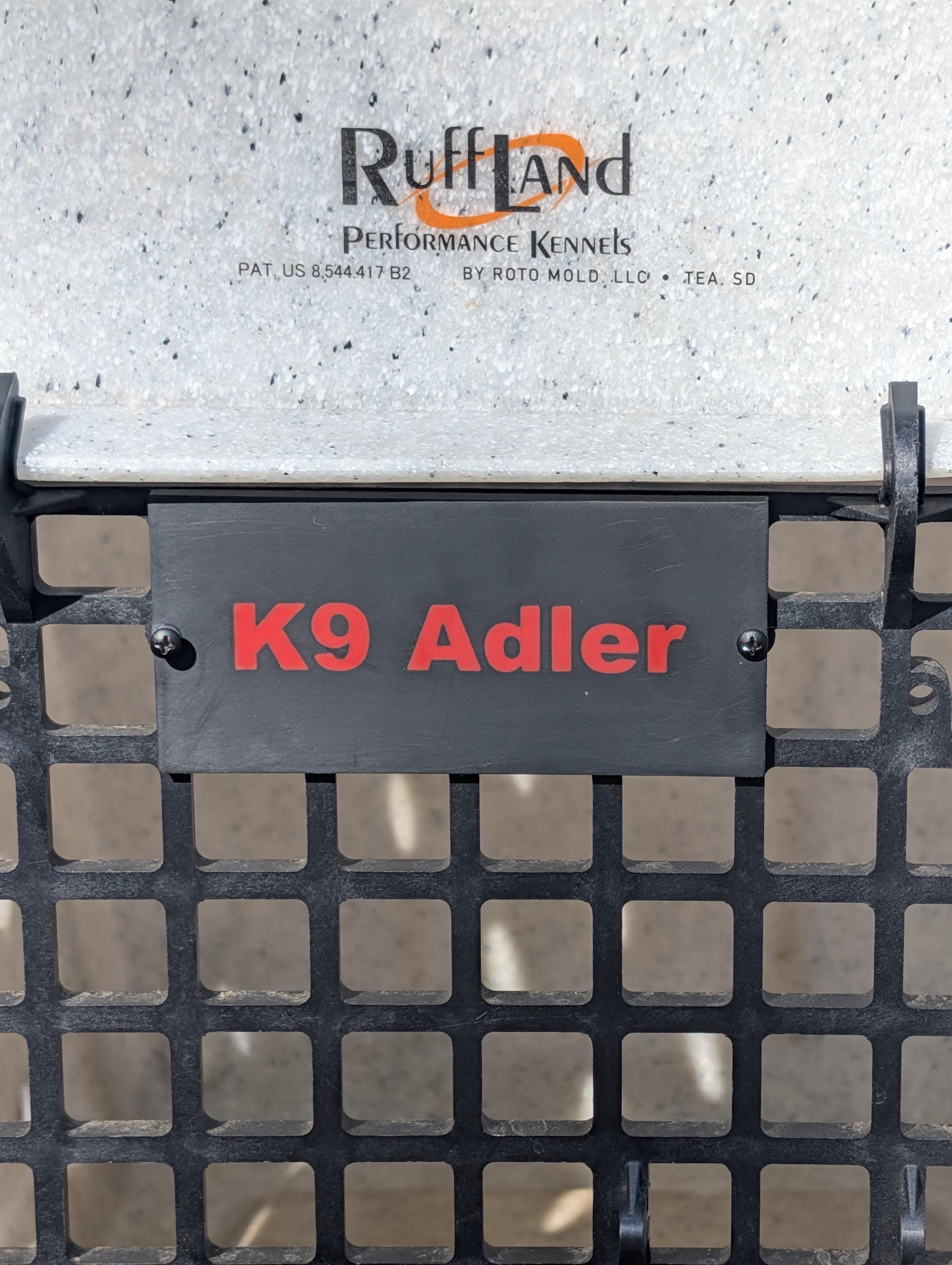 Ruffland Kennel Name Plate