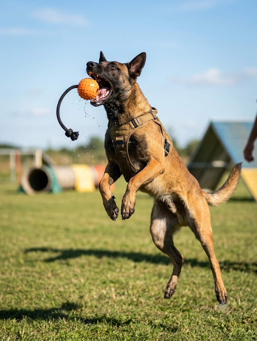Horton's Quality K9 Ball on a Rope 2 5/8″